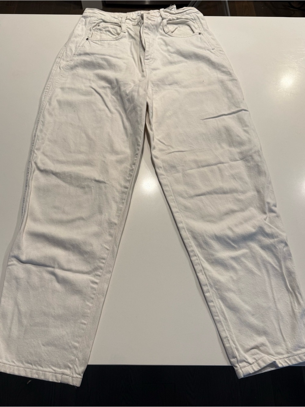White Relaxed-Fit Cotton Pants